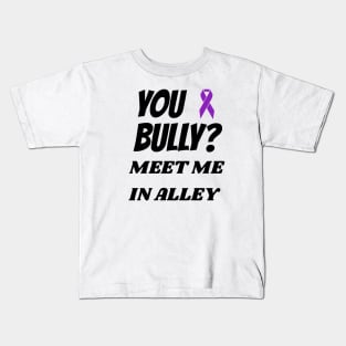 Purple Ribbon Domestic Violence Kids T-Shirt